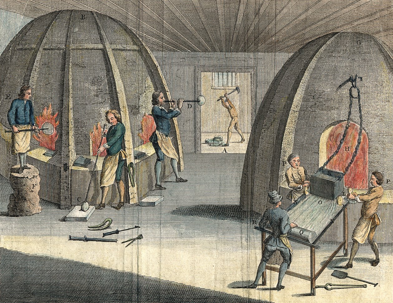 Glasproductie door Unbekannt