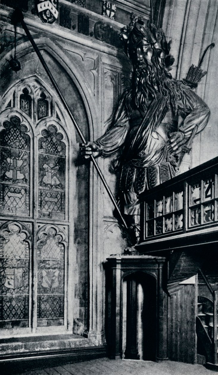 Gog Gogmagog, Een van de twee Stadsreuzen verbrand in de brand van de London Guildhall, 1940 door Unbekannt