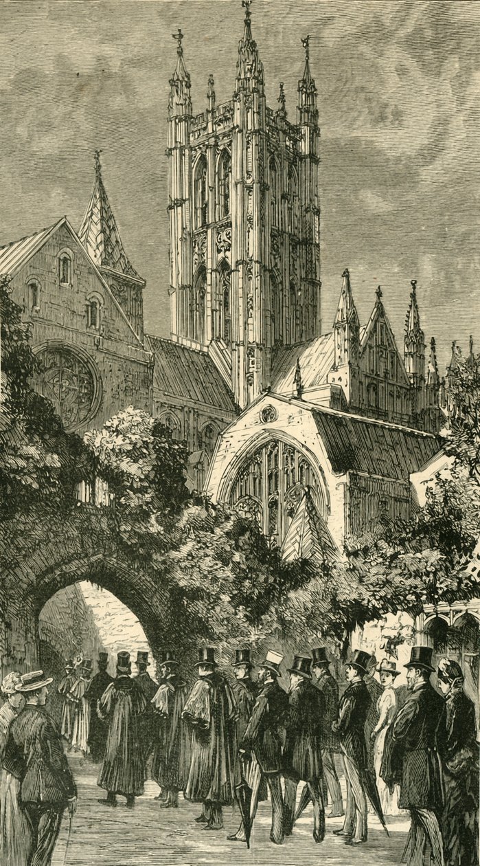 Naar de dienst door de donkere ingang: koloniale en Indiase bezoekers in Canterbury, 1886 door Unbekannt