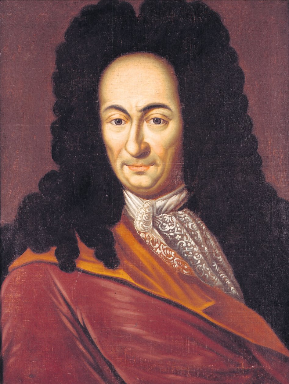 Gottfried Wilhelm Leibniz 1646-1716, ca. 1710 door Unbekannt