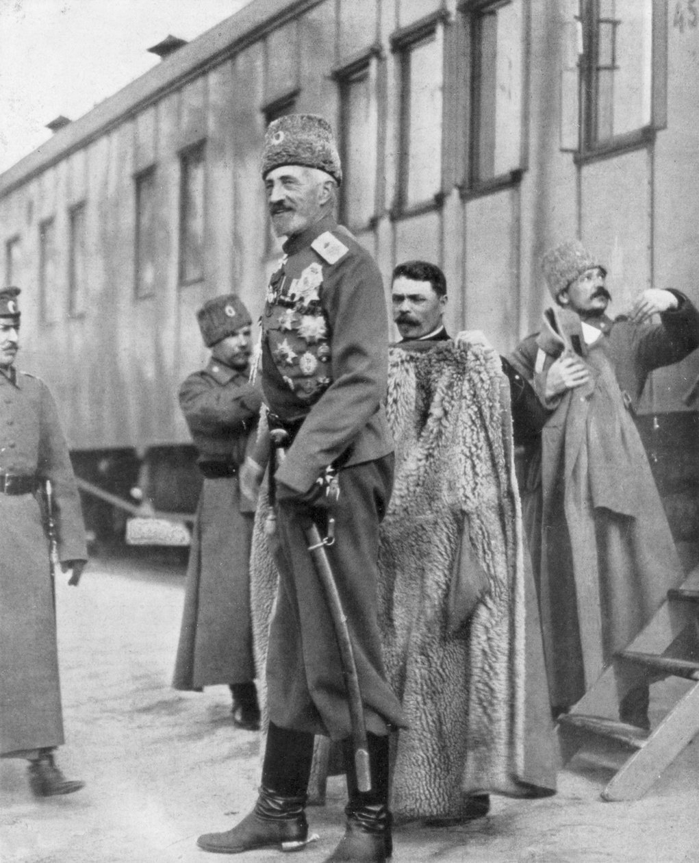 Grootvorst Nikolai Nikolaevich, Russische generaal uit de Eerste Wereldoorlog, 16-17 maart 1917 door Unbekannt