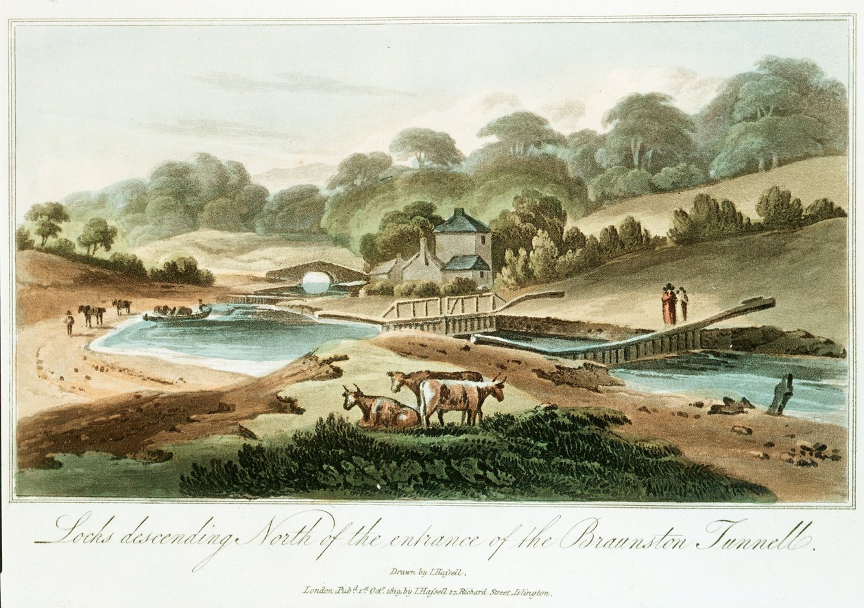 Grand Junction Kanaal, Northamptonshire, 1819 door Unbekannt