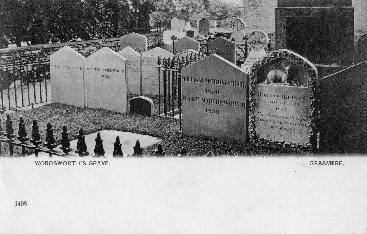 Graf van de dichter William Wordsworth, Grasmere, Westmorland, 20e eeuw door Unbekannt