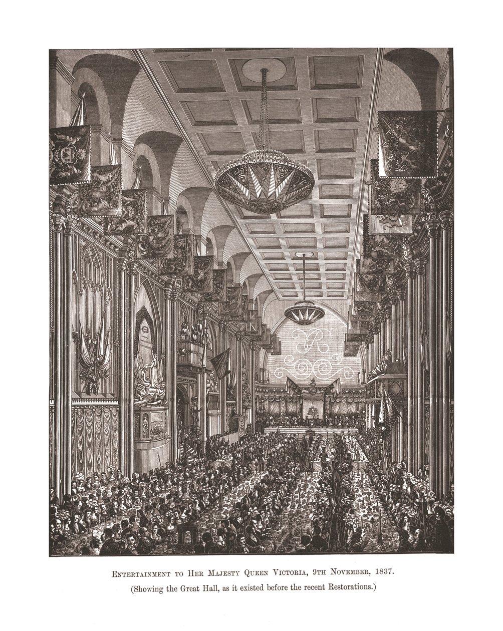 Grote Zaal Guildhall, 1837, 1886 door Unbekannt
