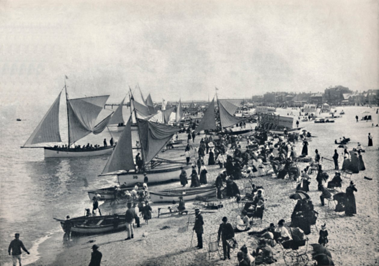 Great Yarmouth - Een typisch tafereel op het strand, 1895 door Unbekannt