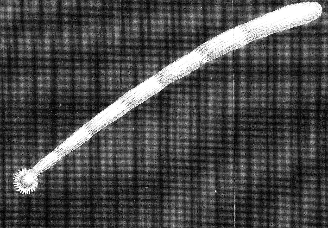 Grote komeet van 1680 Kirch zoals het verscheen toen het de Zon naderde door Unbekannt