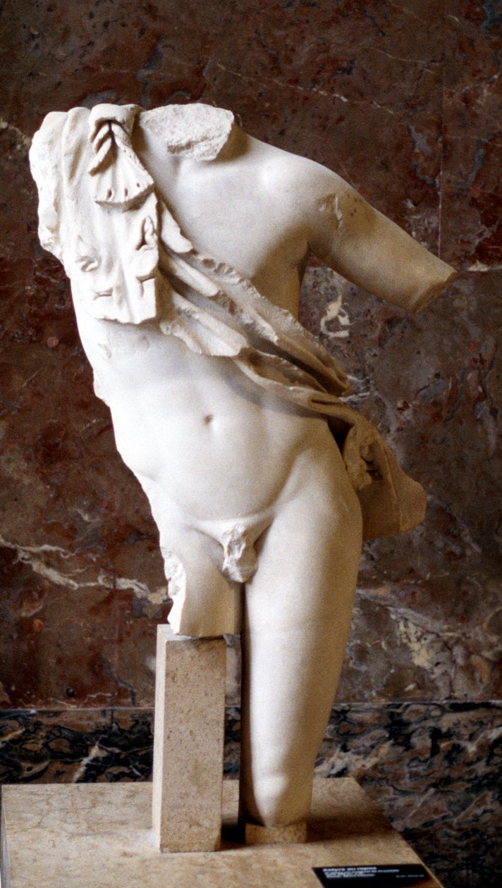 Grieks standbeeld van een mannelijk torso, 5e eeuw v.Chr. door Unbekannt