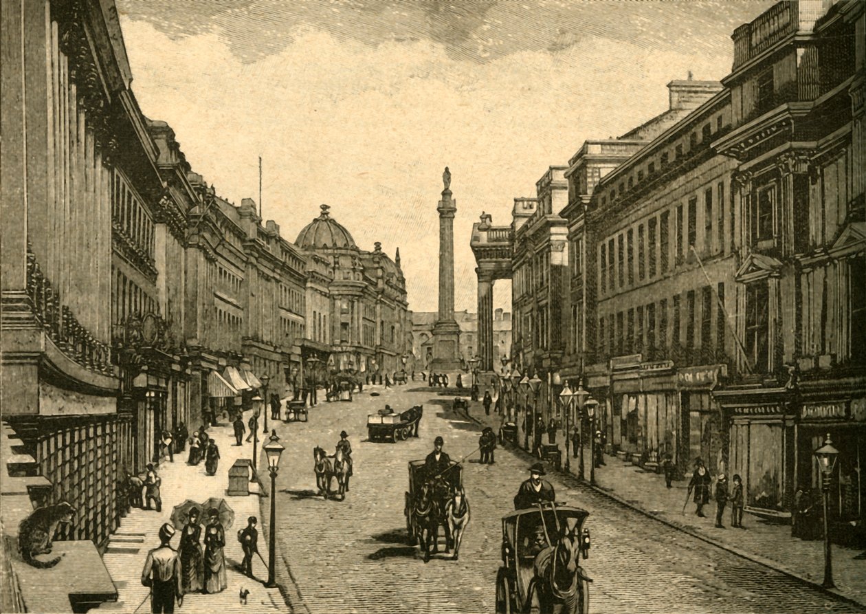 Grey Street, Newcastle-on-Tyne, ca. 1890 door Unbekannt