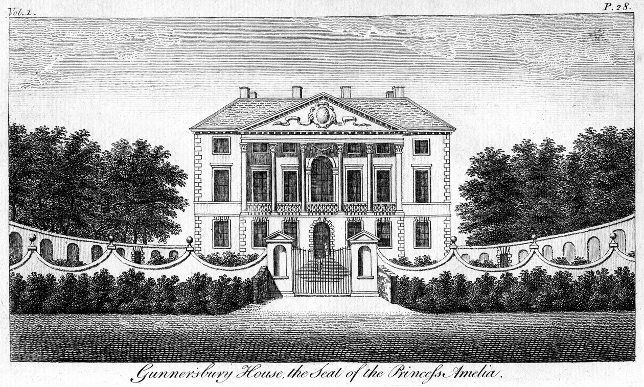 Gunnersbury House, de zetel van prinses Amelia door Unbekannt