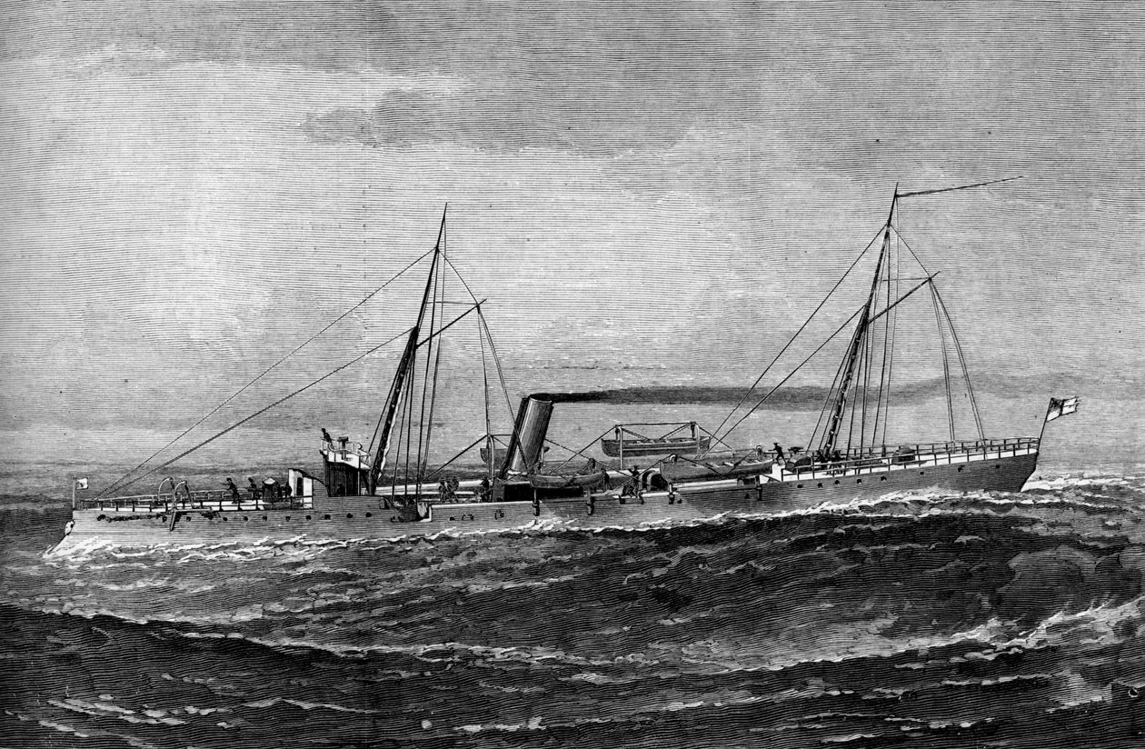 HM Torpedo Kanonneerboot Rattlesnake, 1887 door Unbekannt