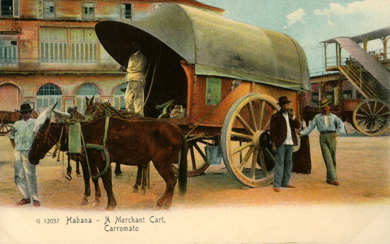 Habana - Een koopmanskar, Carromato, circa 1910 door Unbekannt