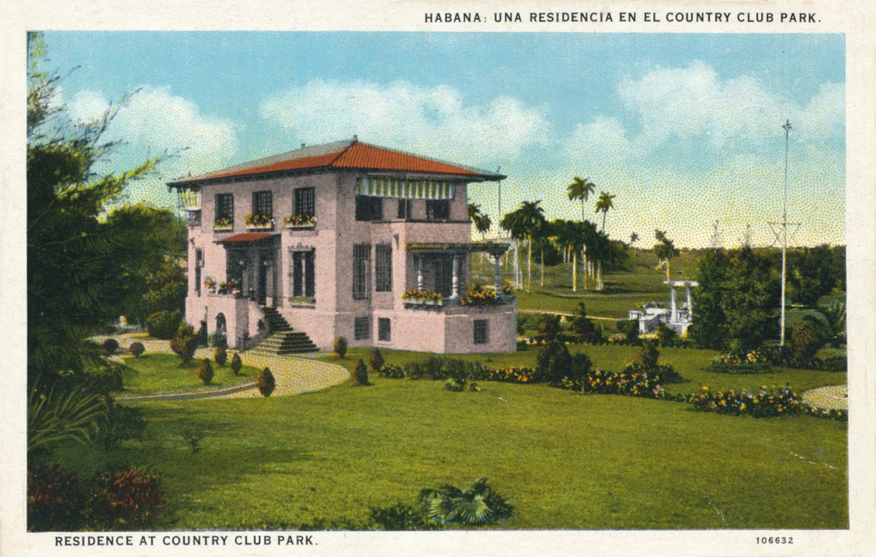 Habana: Een residentie in het Country Club Park, ca. 1910 door Unbekannt