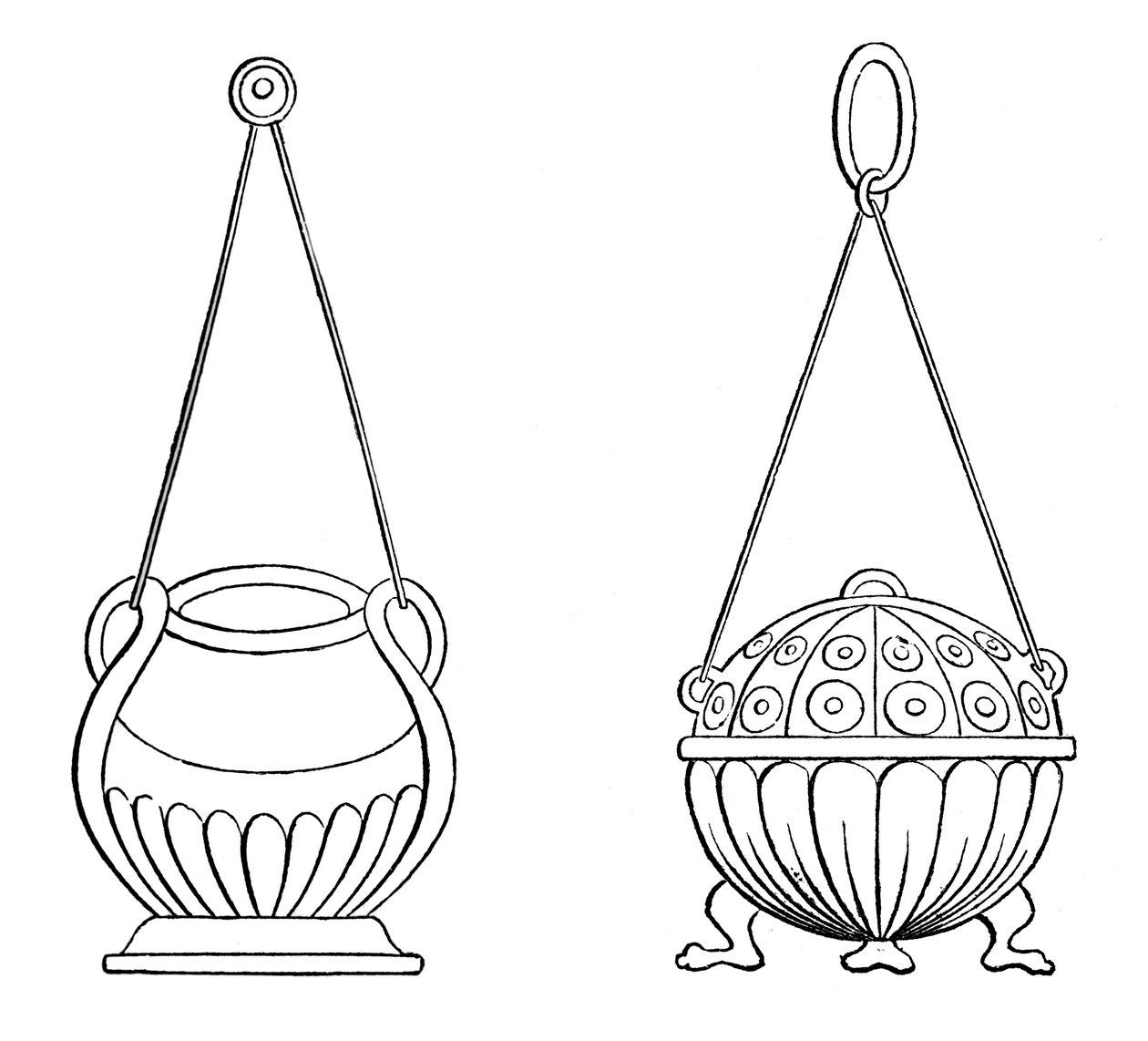 Hanglampen, 9e eeuw, 1870 door Unbekannt