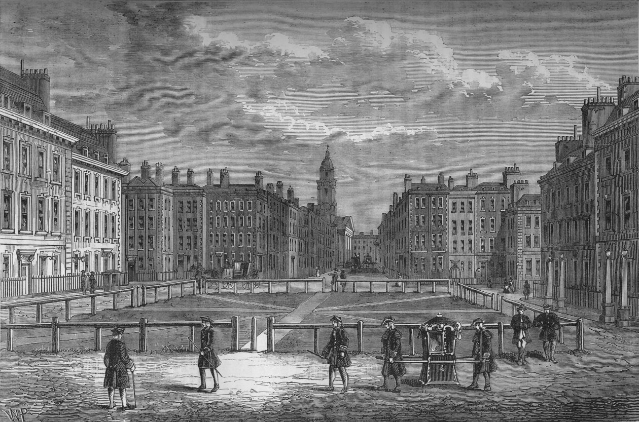Hanover Square, Westminster, Londen, in 1750 door Unbekannt