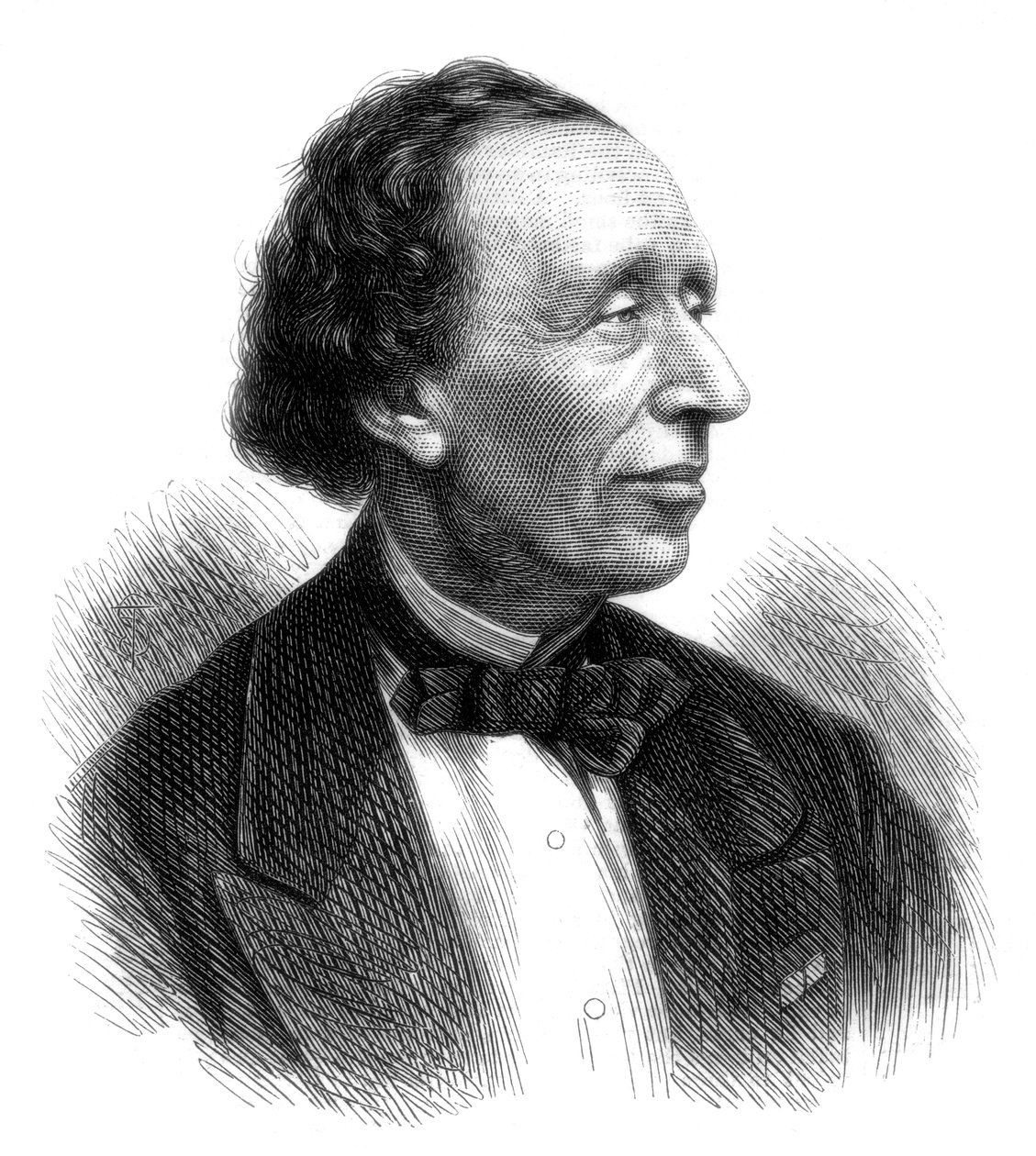 Hans Christian Andersen, Deense dichter en sprookjesschrijver, 1875 door Unbekannt