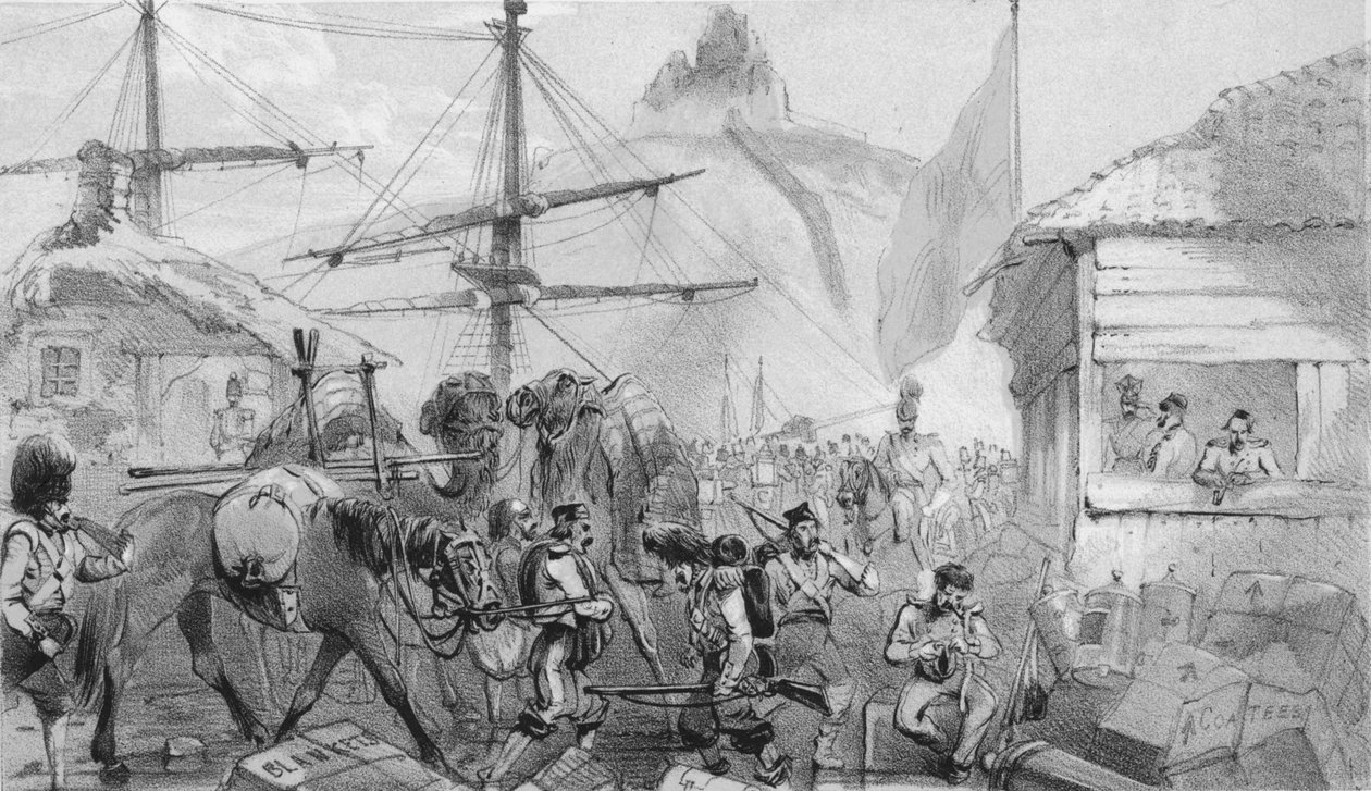 Haven van Balaklava. De aanlegplaats, ca. 1850s door Unbekannt