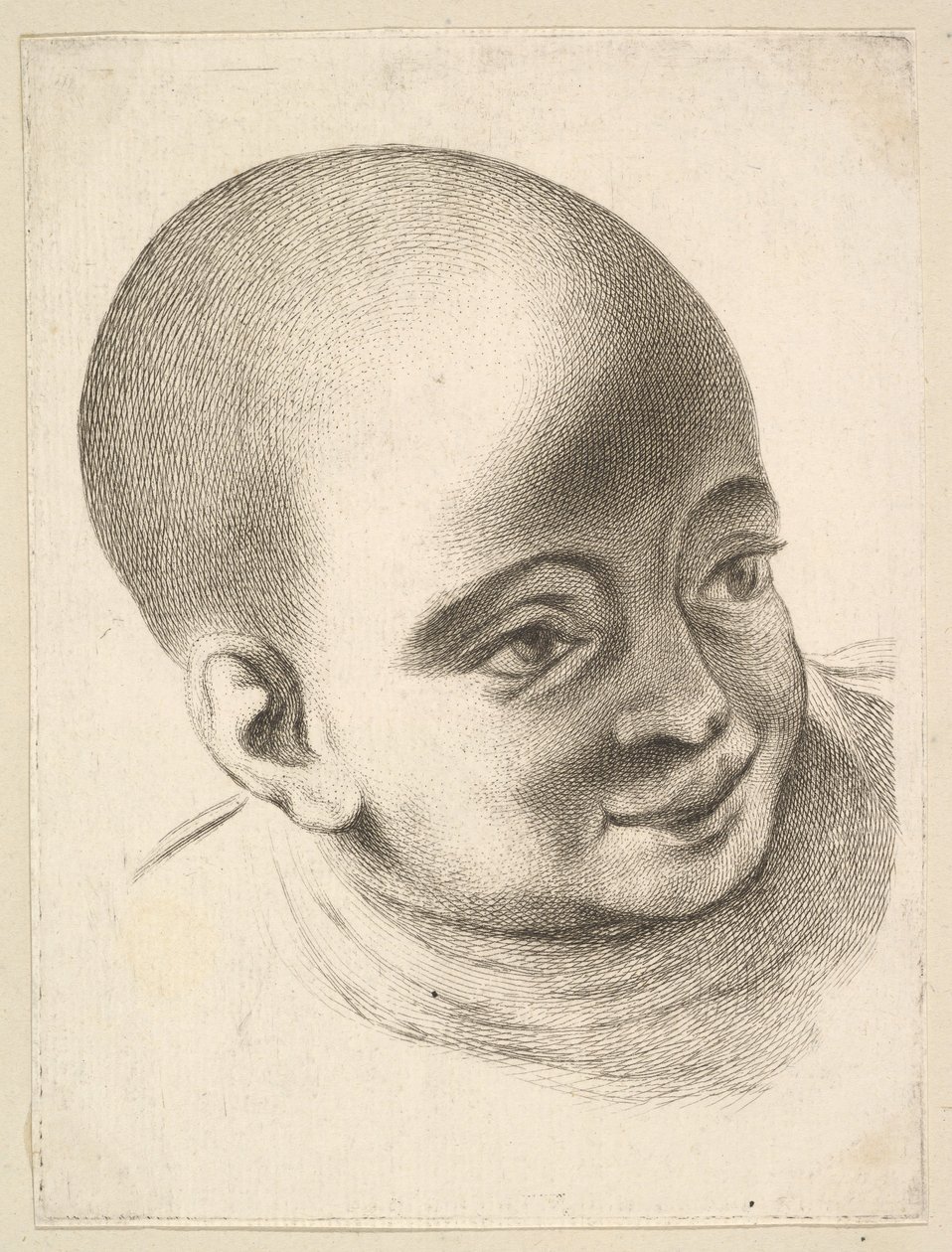 Hoofd van een kind, uit Livre de Têtes Gravées d