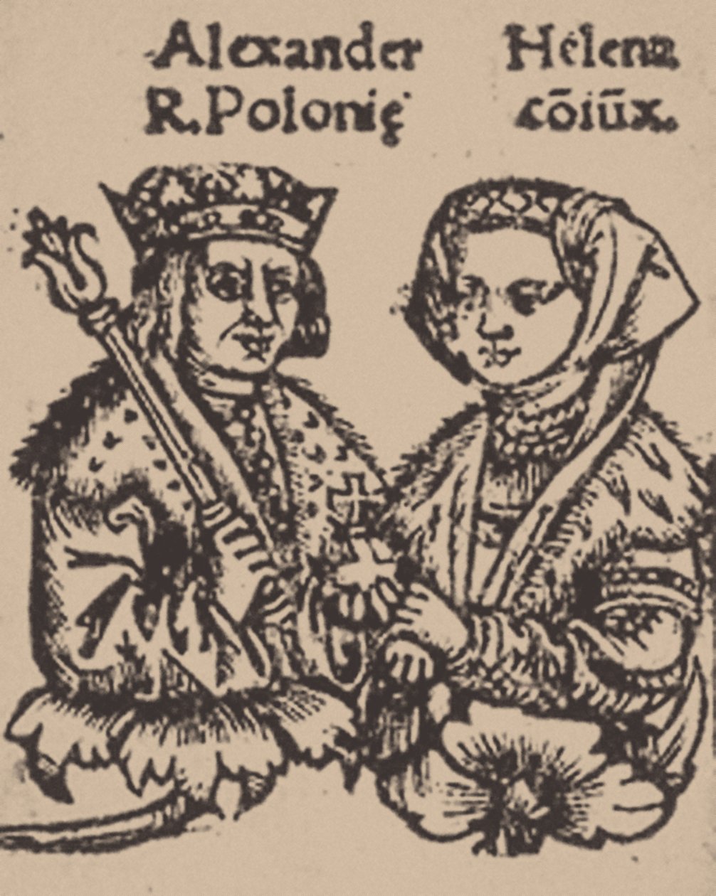 Helena Ivanovna van Moskou met Alexander Jagiellon, 1519 door Unbekannt