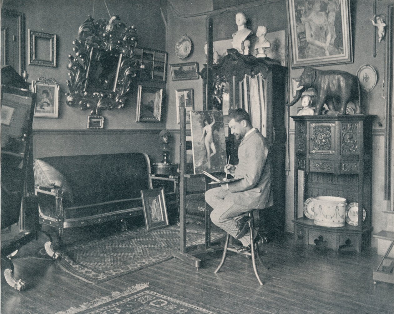 Henri Gervex in zijn atelier, ca. 1897 door Unbekannt