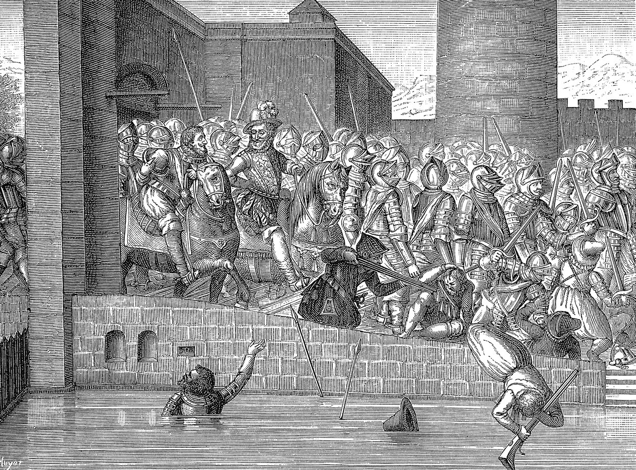 Hendrik IV van Frankrijk betreedt Parijs, 22 maart 1594 door Unbekannt