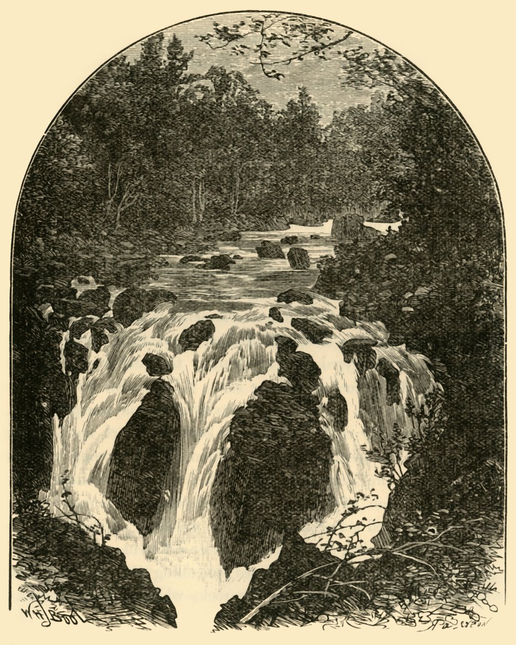Hermitage Waterval, 1898 door Unbekannt