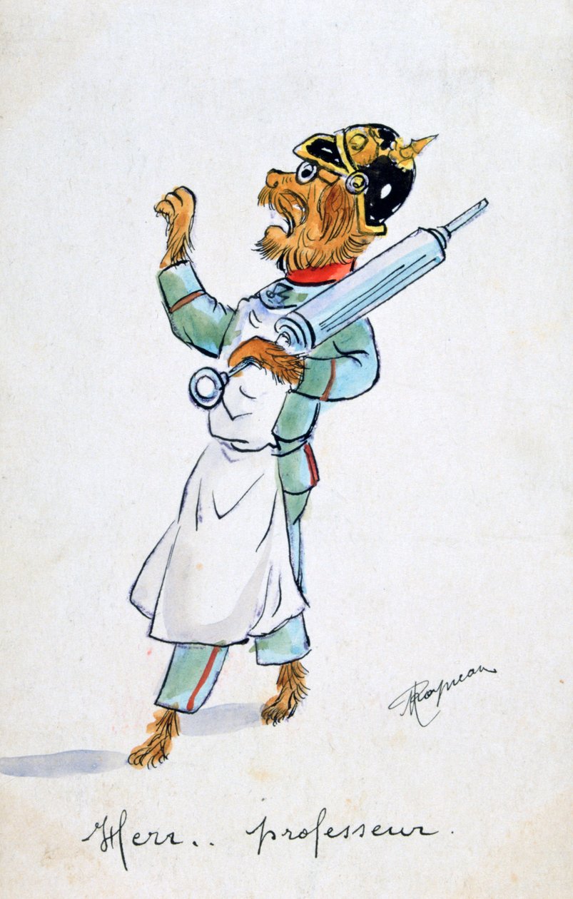 Herr Professor, Vintage Franse ansichtkaart, ca. 1900 door Unbekannt