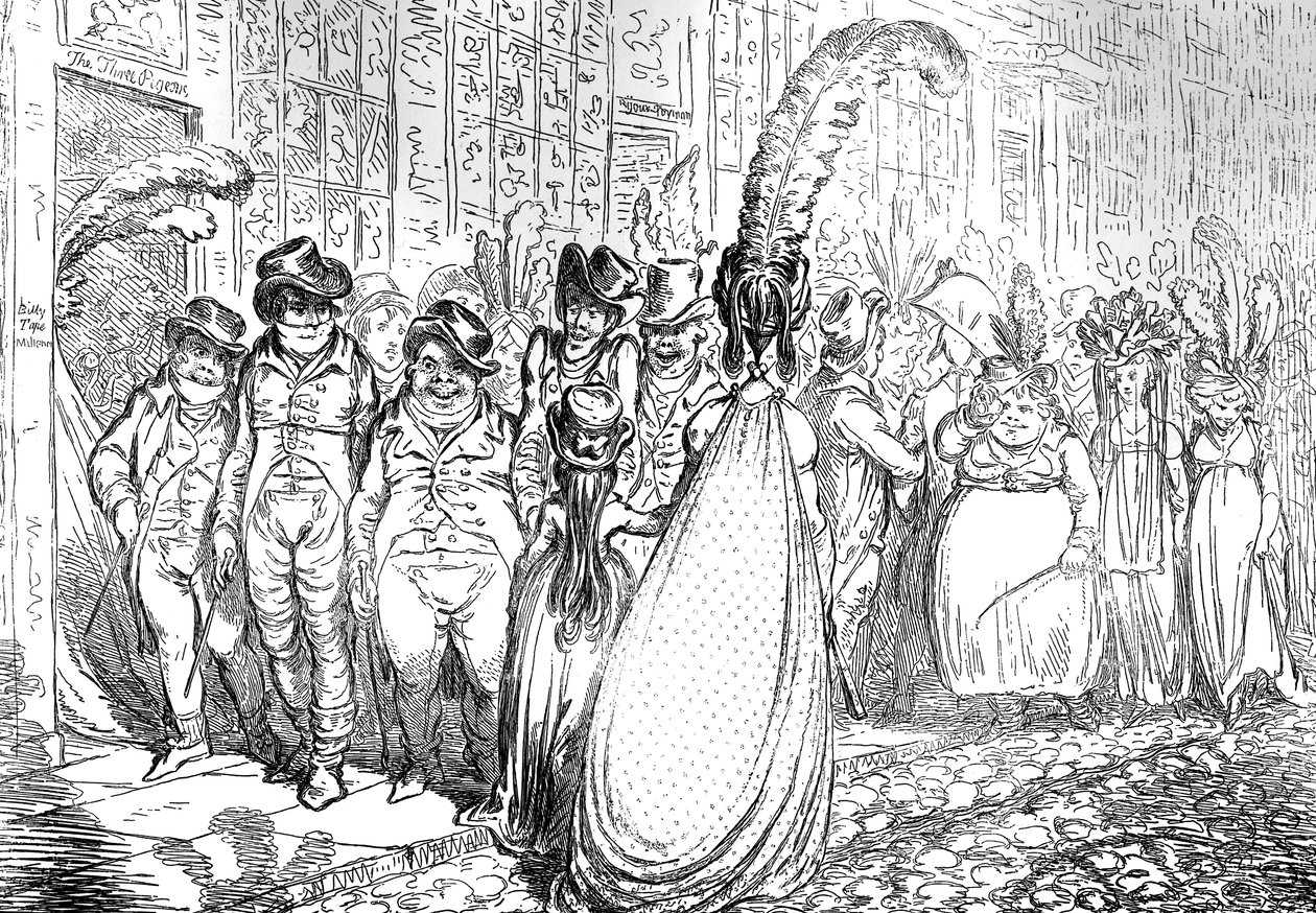 High Change in Bond Street - ou - la Politesse du Grand Monde, 1796 door Unbekannt