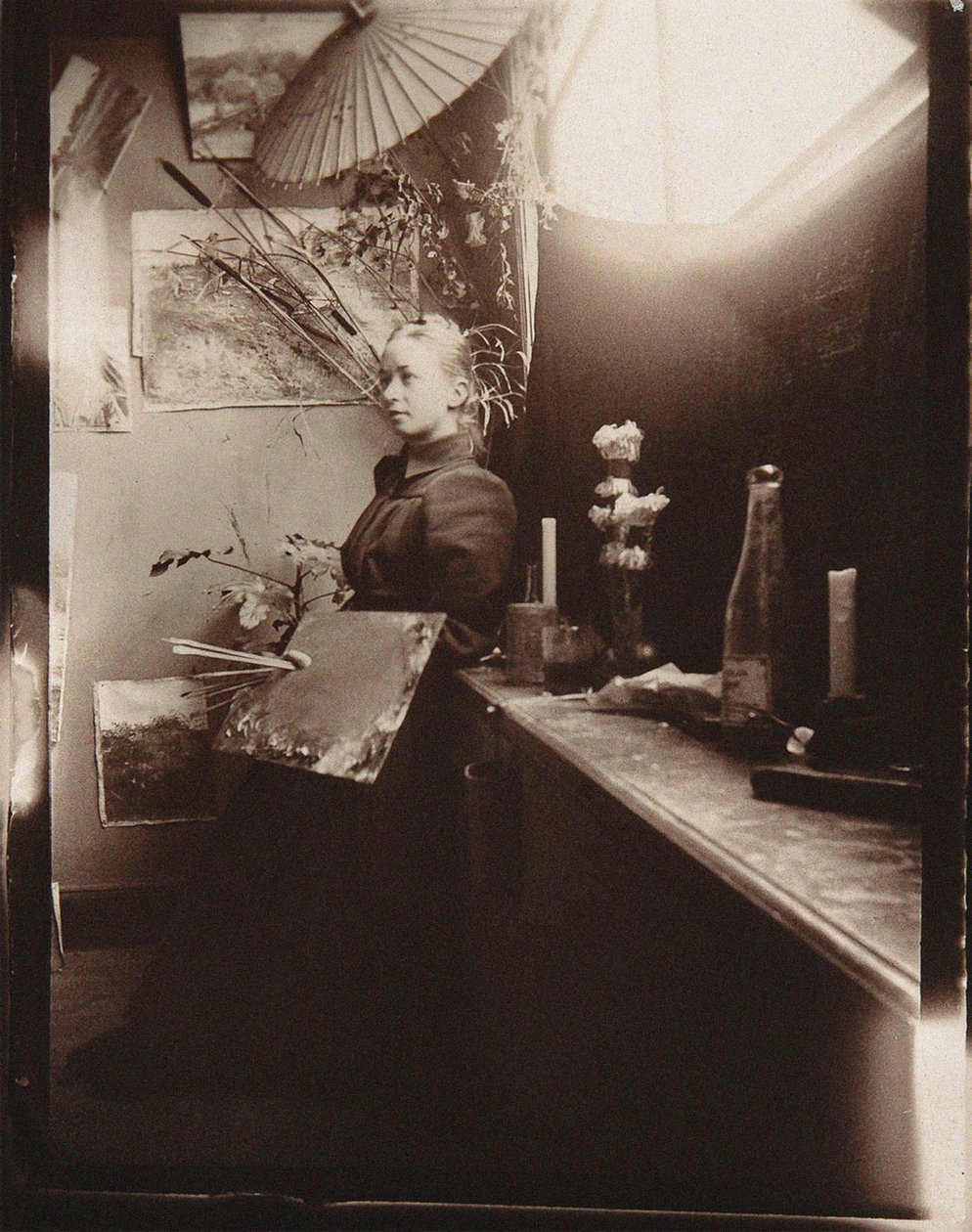 Hilma af Klint aan de Kungliga Akademien in Stockholm, 1885 door Unbekannt