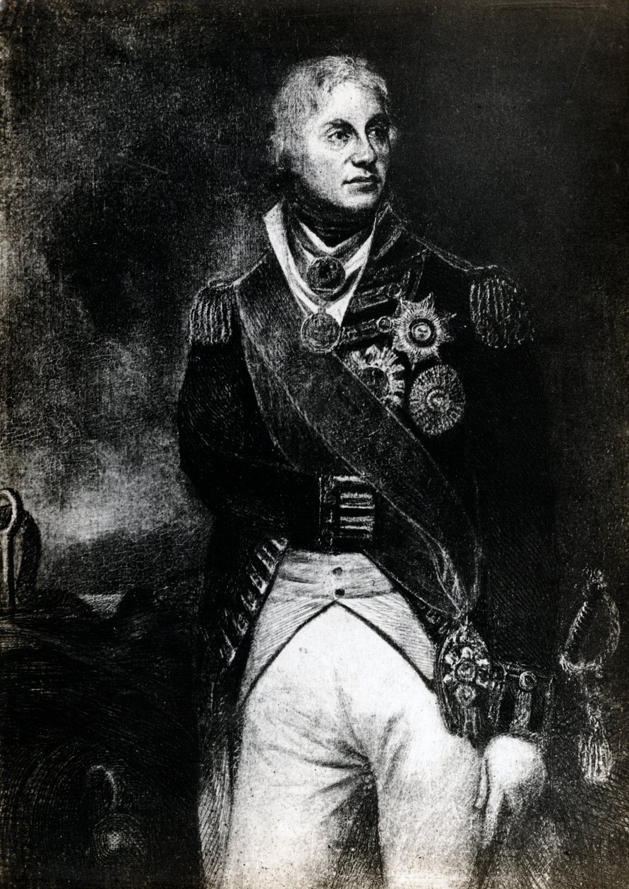Horatio Nelson, 1e Burggraaf Nelson, Engelse marinecommandant, 19e eeuw door Unbekannt