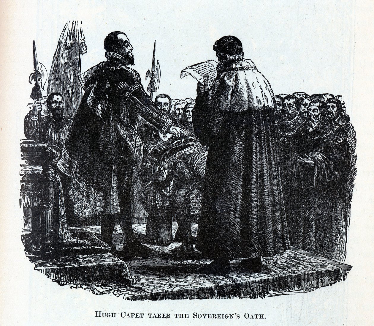 Hugh Capet legt de eed van de soeverein af, 1882 door Unbekannt