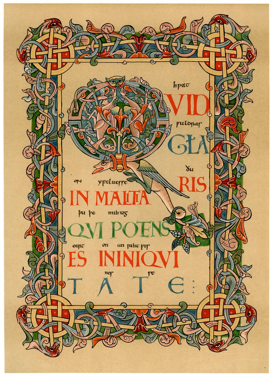 Verlichte initiaal Q, circa 1073 door Unbekannt
