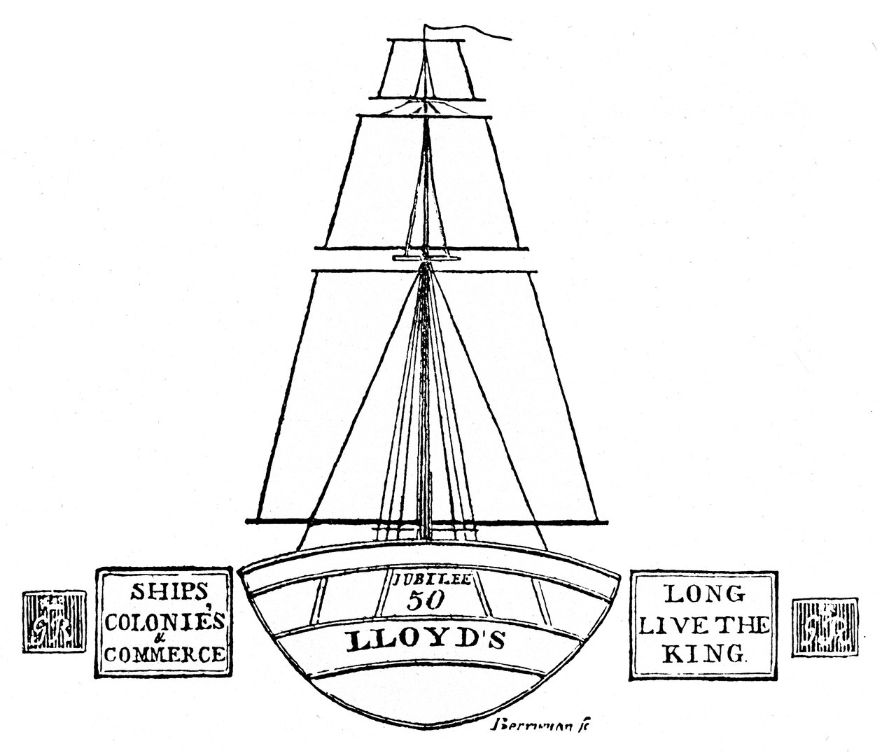 Verlichting bij Lloyds, 1809, 1928 door Unbekannt
