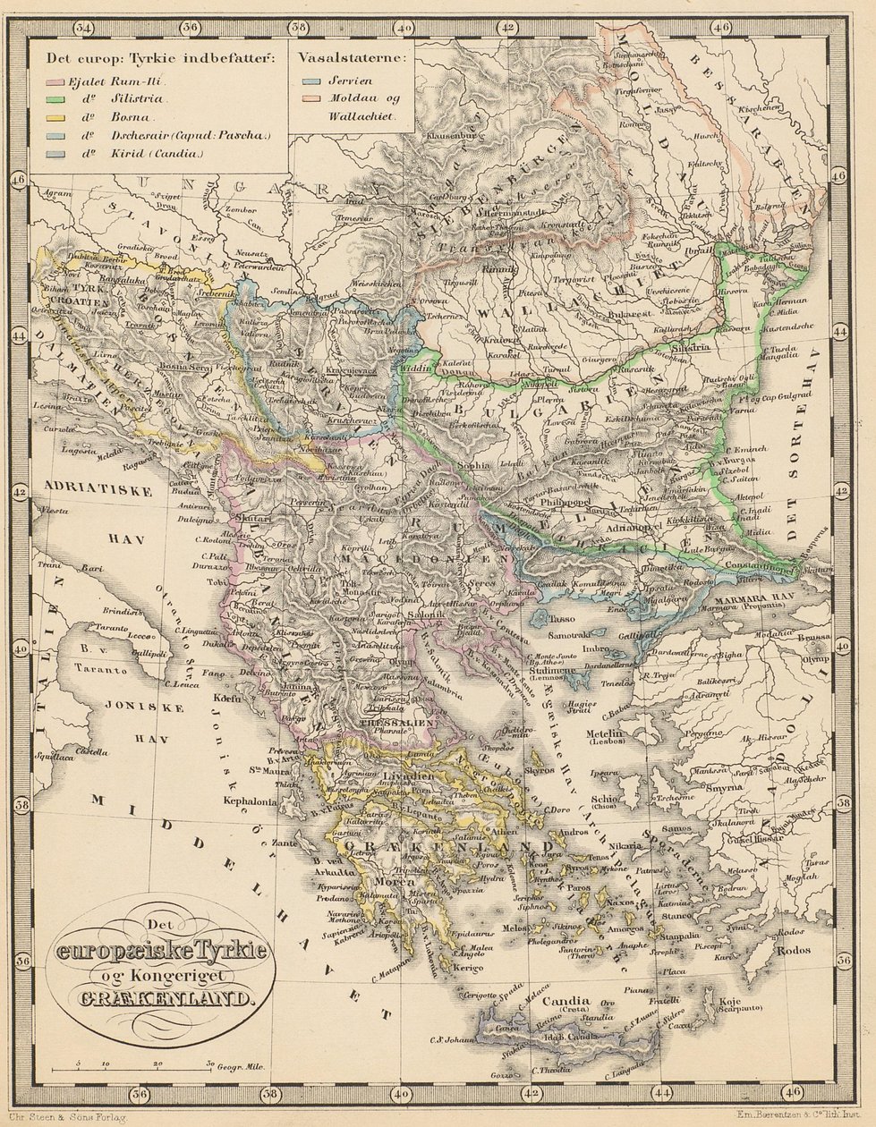 Illustratie uit het boek Atlas over alle delen van de aarde van onbekende auteur en uitgegeven door Chr. Steen & Søn (Kopenhagen, 1857) door Unbekannt