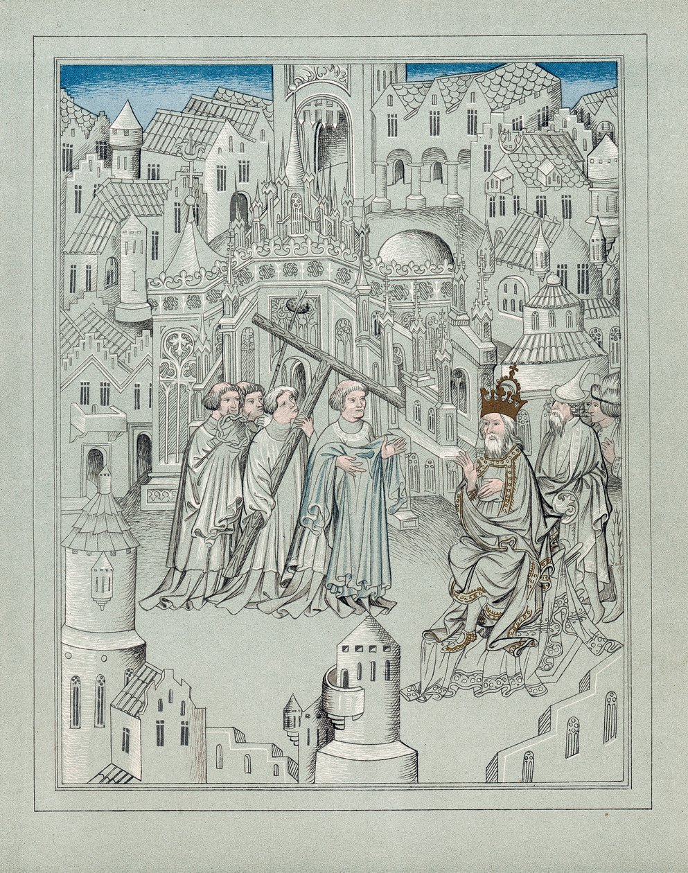 Illustratie uit de reizen van de legendarische Engelse ridder Sir John Mandeville, ca. 1372 door Unbekannt