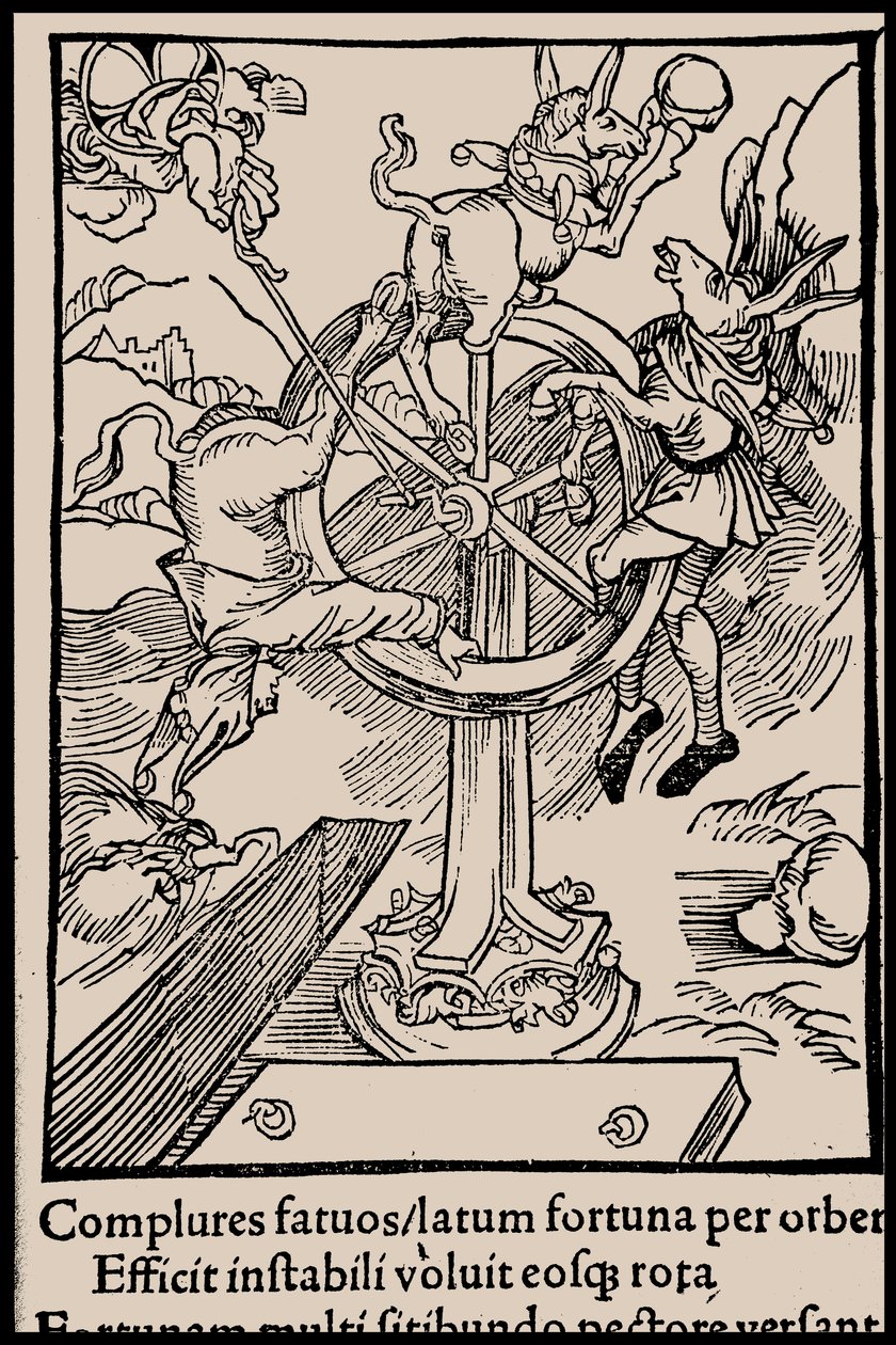 Illustratie voor het boek Ship of Fools door Sebastian Brant door Unbekannt