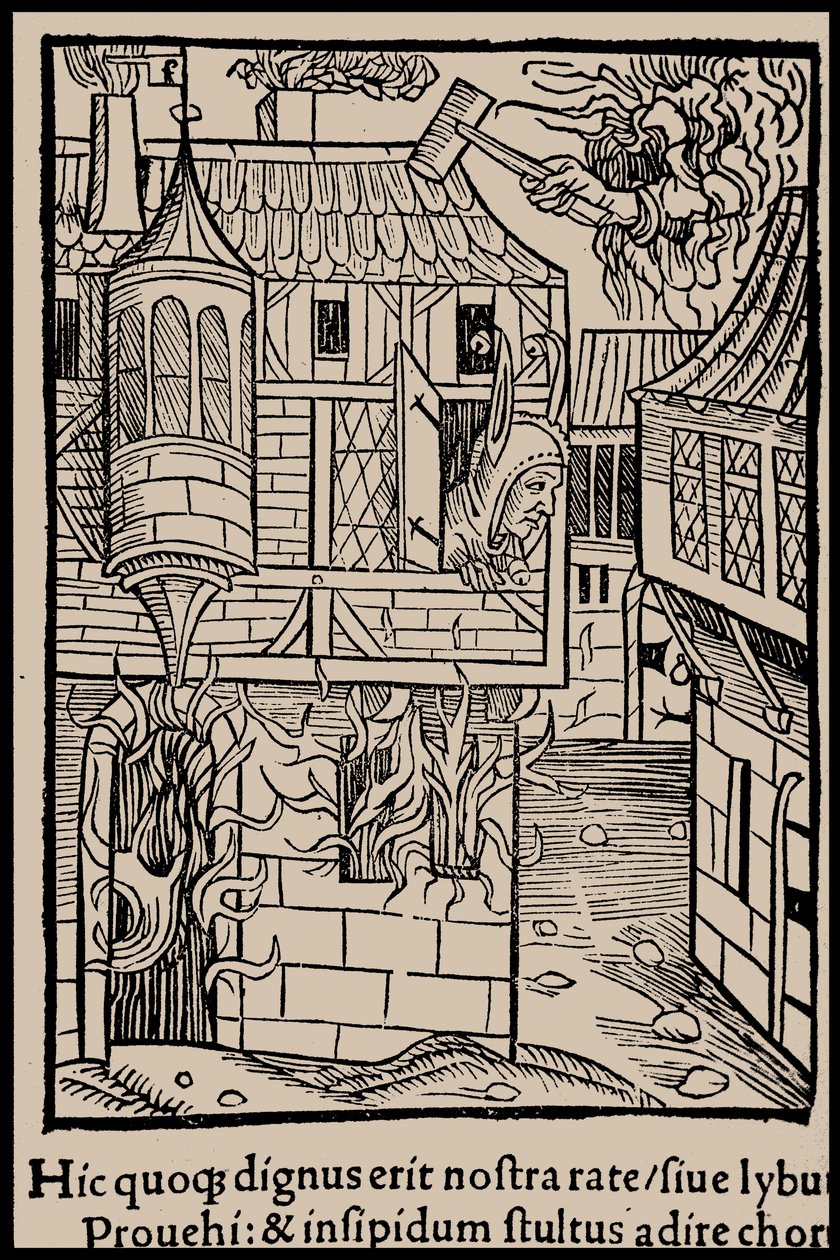 Illustratie voor het boek Ship of Fools door Sebastian Brant, 1497 door Unbekannt