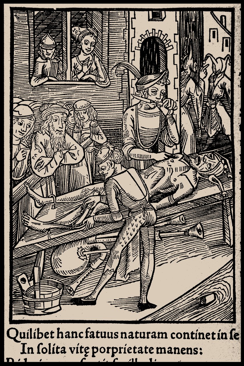 Illustratie voor het boek Narrenschip van Sebastian Brant, 1497 door Unbekannt