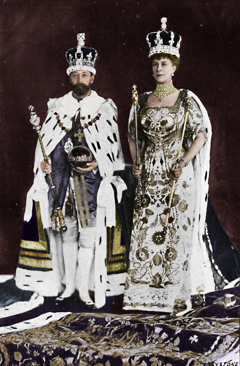 In het voorjaar van 1910 stierf Koning Edward VII, in maart 1911 werd Koning George V gekroond, 1911, 1945 door Unbekannt