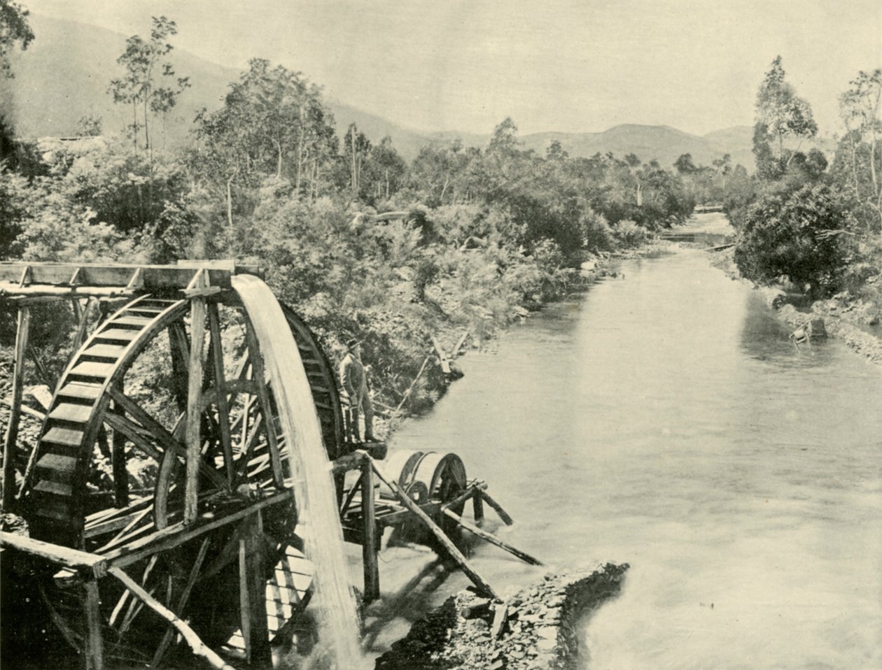 In de Ovens River, Germantown, 1901 door Unbekannt
