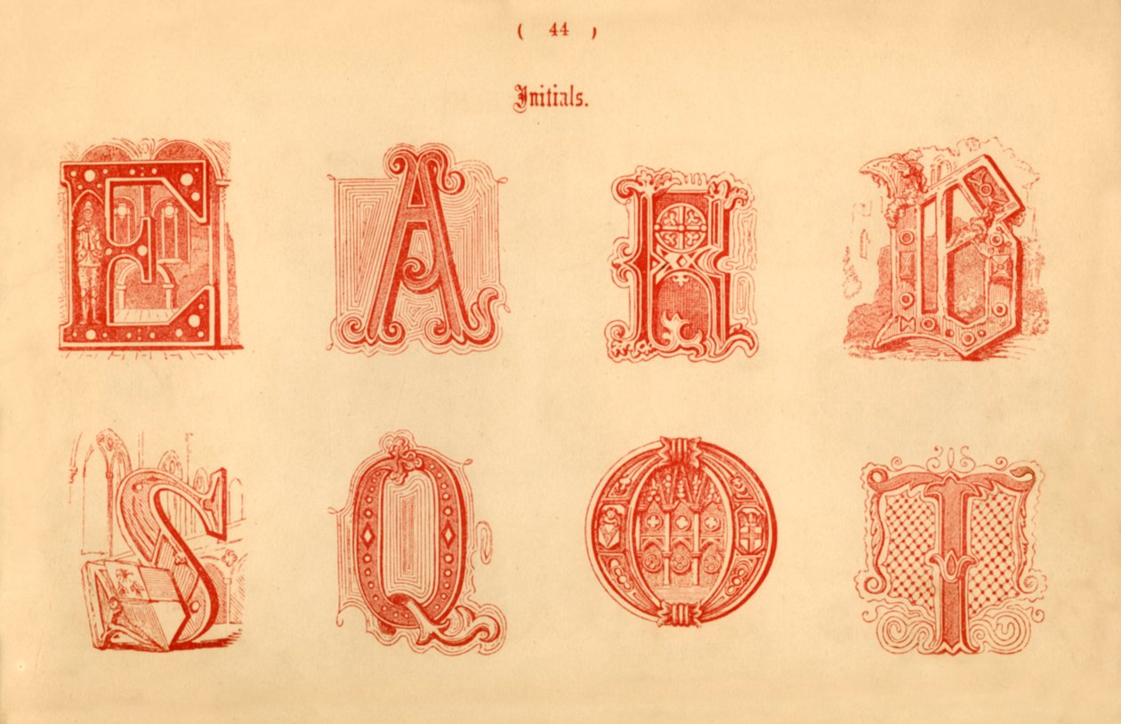 Initialen, 1862 door Unbekannt