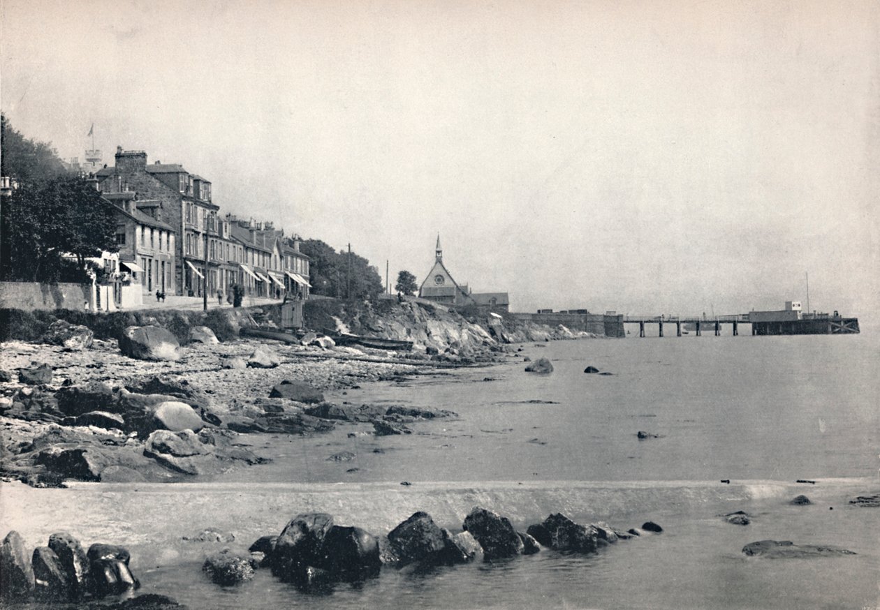 Innellan - De Rotsachtige Strand en de Stoombootpier, 1895 door Unbekannt