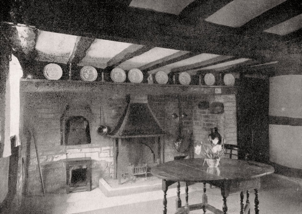 Interieur van Anne Hathaways Cottage, Stratford-upon-Avon, Warwickshire, Engeland, 1924-1926 door Unbekannt