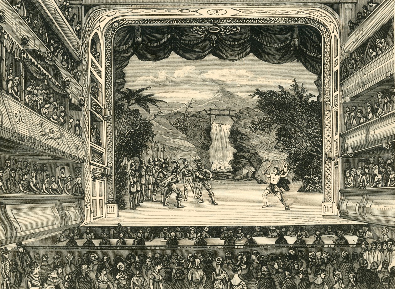 Interieur van Covent Garden Theatre in 1804, 1881 door Unbekannt