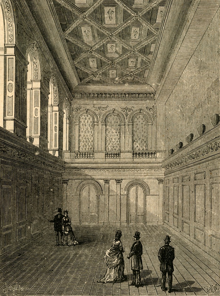 Interieur van Haberdashers Hall, 1876 door Unbekannt