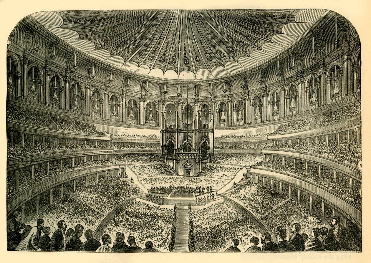 Interieur van de Albert Hall, c1876 door Unbekannt