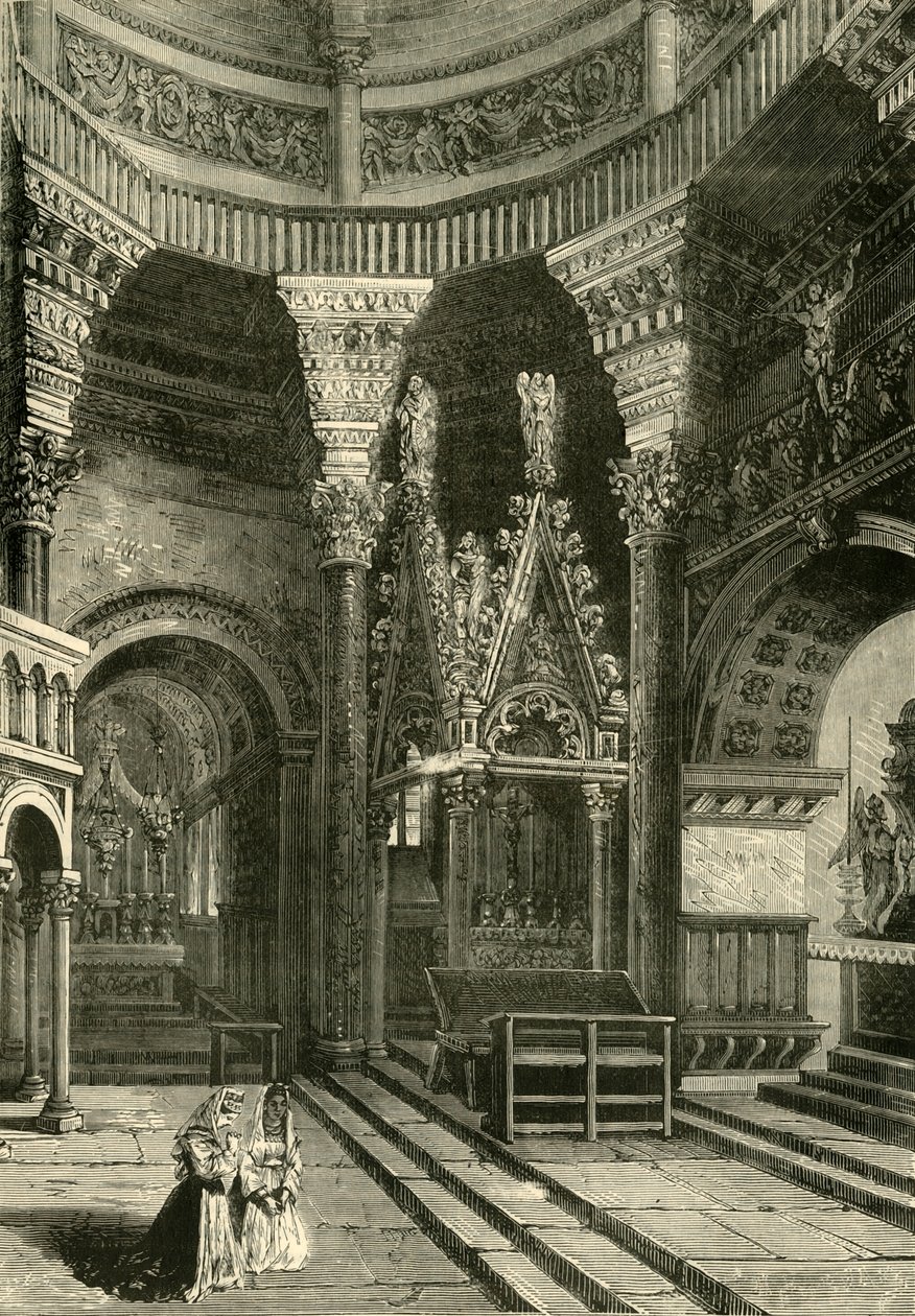 Interieur van de Kathedraal van Spalatro Voormalig Tempel van het Paleis van Diocletianus, 1890 door Unbekannt
