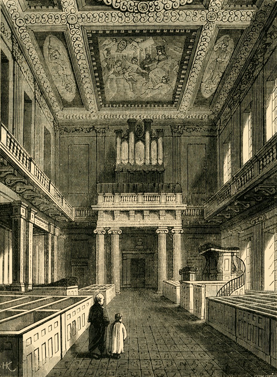 Interieur van de Chapel Royal Banqueting House, Whitehall door Unbekannt