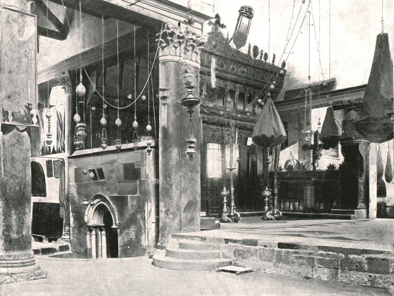 Interieur van de Geboortekerk, Bethlehem, Palestina, 1895 door Unbekannt