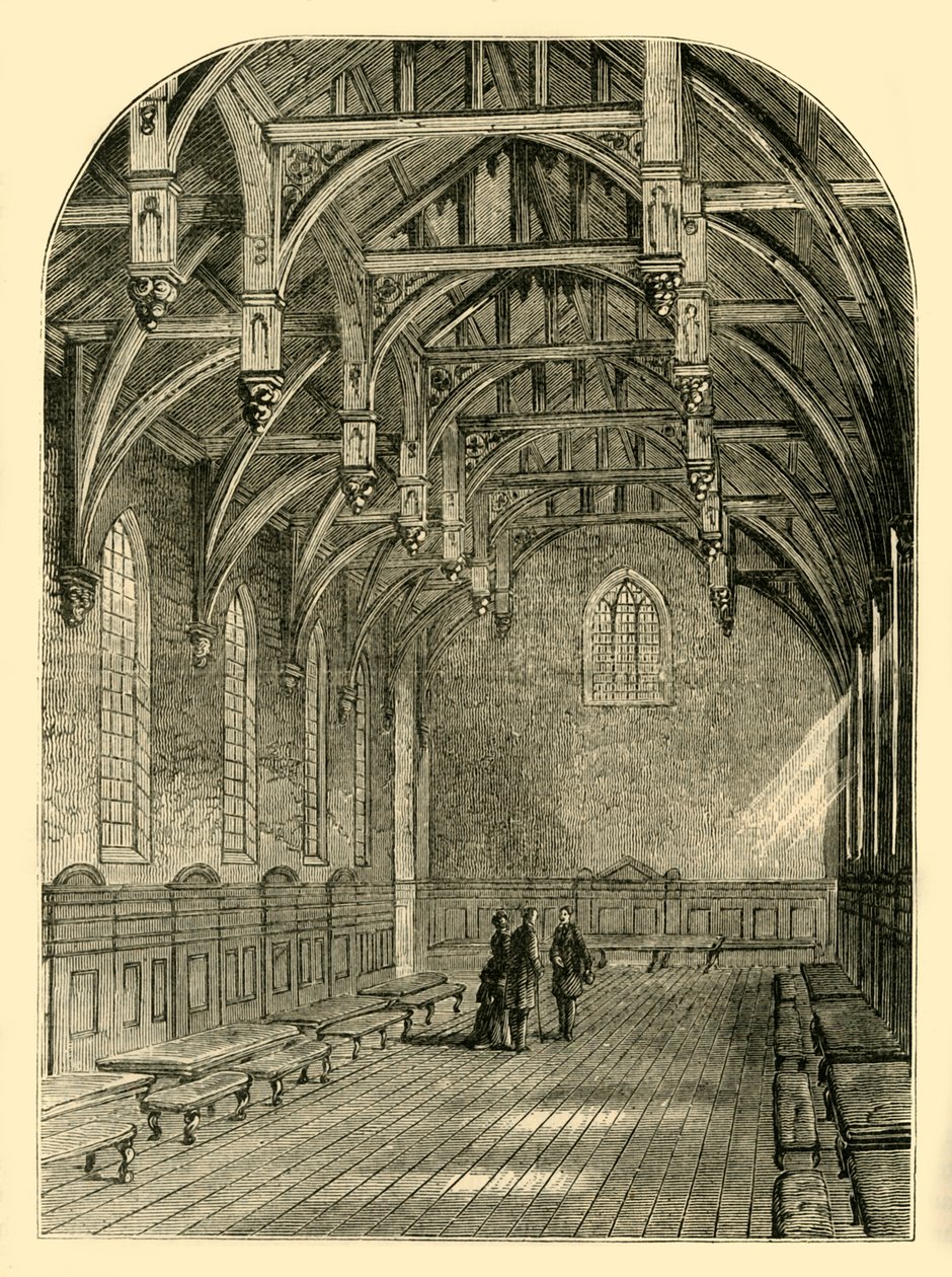 Interieur van de Grote Zaal, Lambeth Palace, 1800, ca. 1878 door Unbekannt