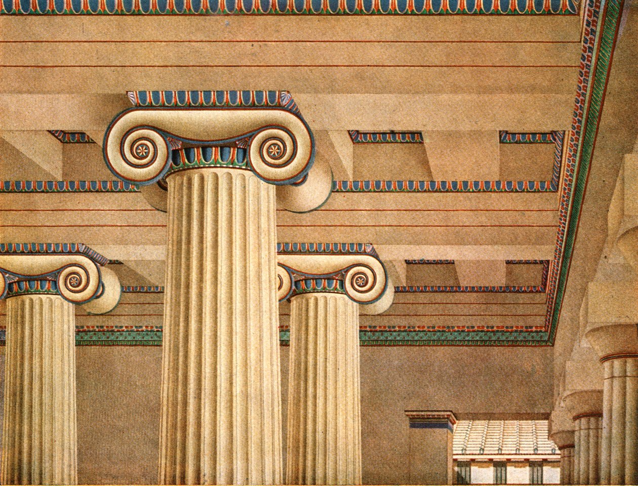 Ionische Hal op de Akropolis in Athene, Griekenland, 1928 door Unbekannt